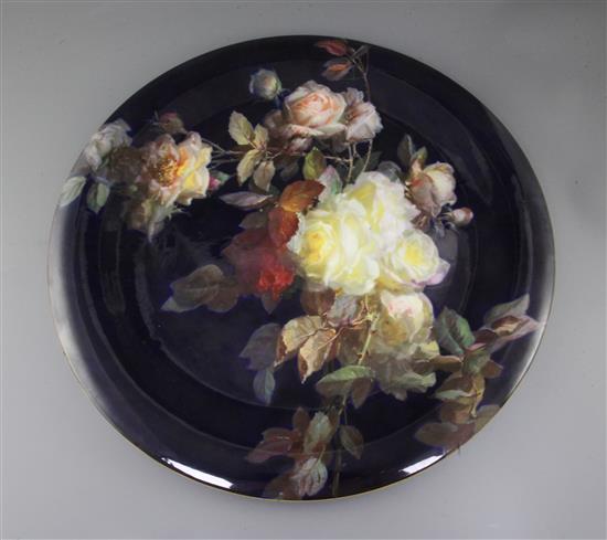 A Meissen porcelain charger, late 19th century, diameter 55cm